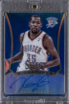2013-14 Panini Select Signatures #18 Kevin Durant Signed Card (#16/20)